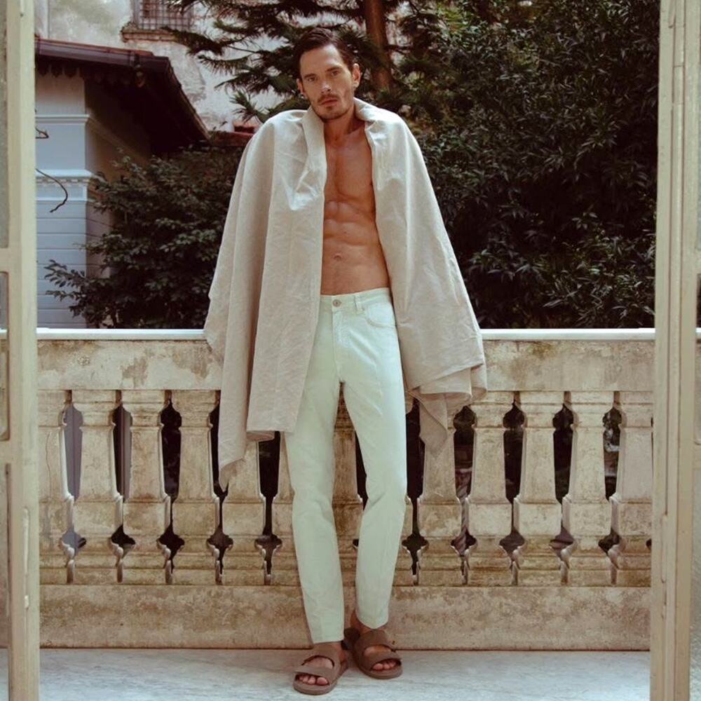 Devorè Incipit Regular Gold Cool Mint Green Men’s Pants Sz 40 / 56 Made in Italy
